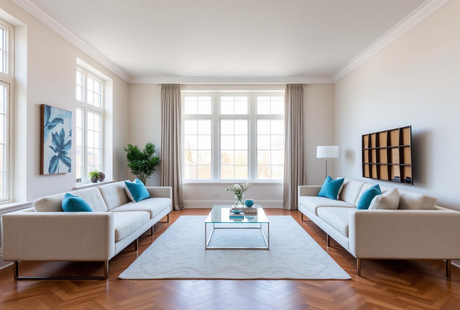 A bright, freshly cleaned London home living room